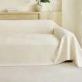 Beige chevron textured sofa blanket cover, soft all-season breathable home textile throw. - 230*340 / Beige