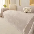 European style geometric sofa cover universal slipcover soft three-layer gauze sofa towel - 115*70 (Baby Blanket) / Light Mocha