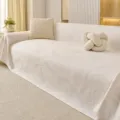 Beige jacquard sofa cover breathable couch blanket bohemian furniture protector slipcover - Custom Sofa Towel 1m / Banana Leaf Pattern - Beige
