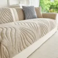 Fundas de cojín de sofá de felpa beige con textura de ondas, cubierta suave y cómoda. - 70x70cm (Apoyabrazos/Respaldo) / Marrón Claro
