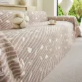 Three-layer gauze jacquard sofa cover, all-season universal couch throw, home textile. - 230*460 / Light Mocha