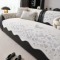Summer ice silk cooling sofa cushion set with minimalist heart pattern for living room - 70x70 / Gray