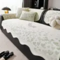 Summer cooling ice silk sofa cushion mat, green heart pattern anti-slip couch cover for home. - 70*70 / Green