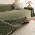 Grüne Kord Sofabezug ein Stück Schonbezug Sofa Überwurf Wohnzimmer Möbel Schutz - 180x130 / Hellgrün