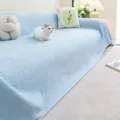 Fodera per divano estiva rinfrescante, coperta blu jacquard antigraffio protezione. - 180x130cm / Blu