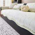 Copridivano in seta rinfrescante estiva cuscino per divano antiscivolo traspirante per soggiorno - 70*70 / Starry Soft Sleep - Verde