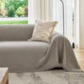 Skandinavischer Chenille Sofabezug Strukturierte Kratzfeste Sofahusse Grau Variante - 180x130cm / Hellgrau