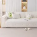 Zomer koel gebreide jacquard golf bankkussen, witte variant voor moderne woonkamer inrichting. - Kussenhoes / Beige
