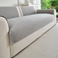 Morbida fodera per divano in ciniglia grigia protezione cuscino antiscivolo lavabile resistente - 70*70 / Grigio chiaro