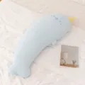 Cute blue seal plush pillow soft stuffed animal bed doll comfortable sleeping companion hug toy. - 95cm / Leopard Blue