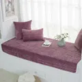 Moderno cojin de ventana de terciopelo cristal antideslizante set de alfombra tatami. - Púrpura
