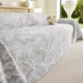 Gray palm leaf jacquard sofa cover, breathable 3-layer gauze furniture protector for living room. - Jungle Jacquard / 115*70 (Baby Blanket) / Light Gray