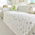 Summer cooling ice silk sofa cover breathable mesh couch mat cream style living room furniture protector - 180*130 / Gray