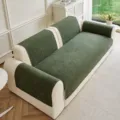 Housse de canapé en chenille verte minimaliste antidérapante anti-poussière coussin. - Type de Coussin (Yunxi Tapis de Canapé) / 70x70cm / Vert foncé