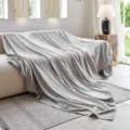 Housse de canapé en chenille gris clair style nordique couverture de canapé respirante - 180x150cm / Gris clair