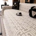 Nordic geometric jacquard sofa cover thicken cotton slipcover for living room home decor - 180*130 / Changle Style