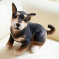 Simulation black dog plush toy, cute puppy stuffed doll for sofa and home decor gift. - 25cm / Squatting Black Shiba Inu