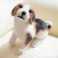 Cute simulation beagle plush dog toy, realistic stuffed animal doll for sofa decor and gifts. - Squatting Beagle
