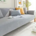 Moderne minimalistische effen grijze waterdichte bankhoes, antislip en geschikt voor huisdieren. - 30*50 / Dubbelzijdige Lendenkussenloop / Grijs