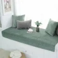 Cojin de ventana de terciopelo de cristal de felpa verde antideslizante alfombra tatami - Verde