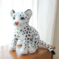 Lindo peluche de leopardo de las nieves muñeco de peluche suave regalo para los niños - 33cm / Leopardo de las Nieves