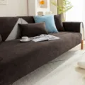 Waterproof anti-scratch sofa cover universal modern solid color cushion protector slipcover - Brown Corduroy Hemming / 50*70 (Usable as Armrest)
