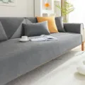 Waterproof sofa cushion slipcover grey modern minimalist pet scratch resistant cover - Hemmed Style / 50x70cm / Dark Gray