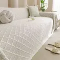 Fodera per divano minimalista moderna coperta a quadri traspirante per decorazione salotto - 180x130cm / Grigio