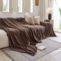 Housse de canapé en chenille marron style nordique, protecteur de meuble doux et respirant. - Style Tissu Unique Yunxi / 180x130cm / Brun Foncé