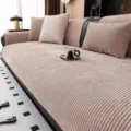 Hübsche Moderne Chenille Gestreifte Sofa Abdeckung Rutschfeste Couch Kissen Variante - Kissentyp / 70x70cm / Khaki