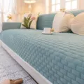 Thickened crystal velvet sofa cover, anti-slip quilted slipcover for living room home use. - 70x70cm / Green