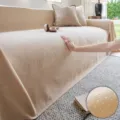 Housse de canape en chenille style nordique housse universelle respirante pour salon - 180x130cm / Khaki (Anti-glisse Amélioré)