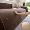 Housse de canapé en chenille pour toutes saisons, style nordique minimaliste avec tissu doux. - 180x130cm / Brun Foncé