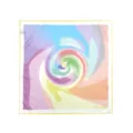 Primer plano del detalle del pañuelo de seda con patrón de remolino abstracto, diseño vivo. - XFJ43