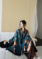 Autumn winter butterfly jacquard imitation cashmere shawl scarf, stylish warm neckerchief. - Colorful Butterfly
