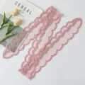 Rosa spitze schmaler schal haarband vielseitige dekorative schleife fur damen taschen. - Rosa