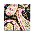 Elegante pañuelo cuadrado de seda para mujer con estampado de cachemira y flores. - XFJ08