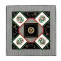 Lujoso pañuelo de seda con diseño de cadenas náuticas, elegante bufanda a rayas blanco y negro. - XFJ04
