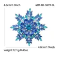 Sparkling crystal snowflake brooch, elegant blue rhinestone suit lapel pin for women. - Blue Radial Snowflake Style (MM-BR-5859-BL)