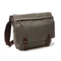Canvas messenger bag for men women retro shoulder bag laptop bag casual crossbody bag - 15 Inch / Gray