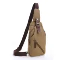 Ανδρική Τσάντα Στήθους Καμβάς Casual Outdoor Khaki Καφέ Μόδα Νέο Σχέδιο Τσάντα Top1 - Χακί