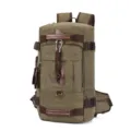 Vintage military green canvas backpack, multi-functional travel rucksack and daypack. - Army Green
