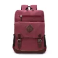 Zaino Vintage In Tela Per Uomo Grande Capacita Per Computer Scuola Borgogna Borsa - Rosso Giuggiola