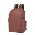 Waterproof casual school backpack with USB charging port for students and daily commuting. - Brown