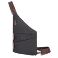 Borsa a tracolla anti-furto da uomo marsupio impermeabile per viaggi quotidiani casual - Nero