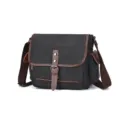 Borsa a tracolla casual in tela per uomo e donna, elegante borsa messenger giornaliera. - Nero