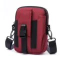 Waterproof polyester small shoulder bag crossbody bag multipurpose casual red variant - Wine Red