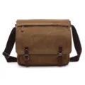Andriki tsanta tachydromou apo kamva vintage tsanta omou epicheiriseis douleia casual - L / Καφέ