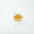 Montatura anello vuota dorata per perla zircone sole accessorio gioiello fai da te - Anello / Montatura vuota / Oro