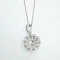 Ciondolo in argento grezzo accessorio di gioielleria con montatura in zircone. - Solo Ciondolo (Senza Catena) / Montatura vuota / Argento